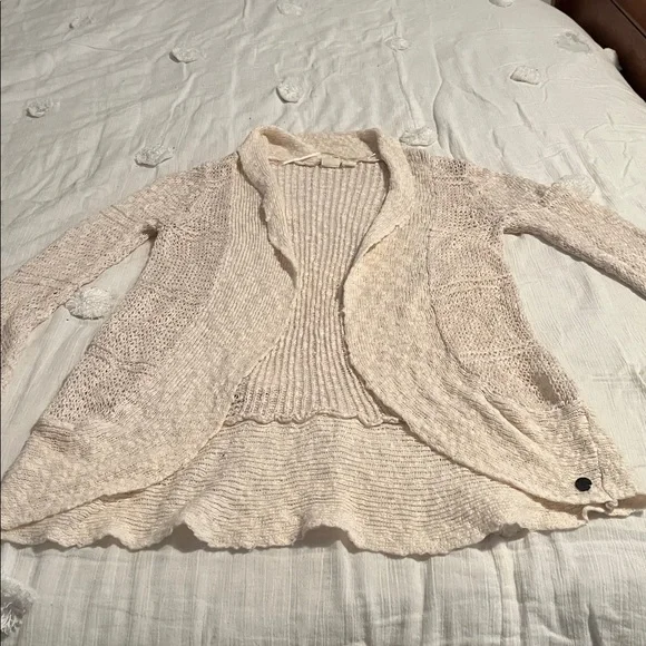 Roxy Women's Cream Knit Cardigan - Picture 3 of 5